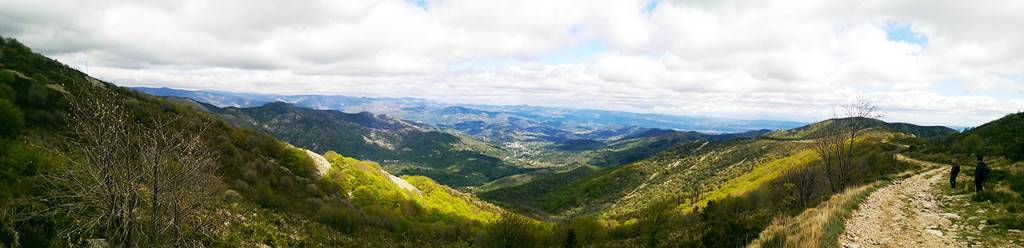 Prades, au loin, depuis le Mont Aigu